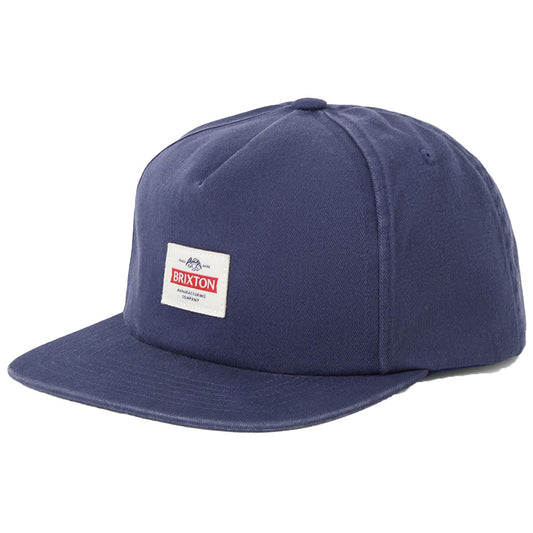 BRIXTON ( ブリクストン ) / キャップ スナップバック 帽子 / TRADEMARK SNAPBACK - WASHED NAVY / 12129-WANAV
