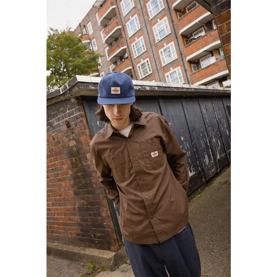 BRIXTON ( ブリクストン ) / キャップ スナップバック 帽子 / TRADEMARK SNAPBACK - WASHED NAVY / 12129-WANAV