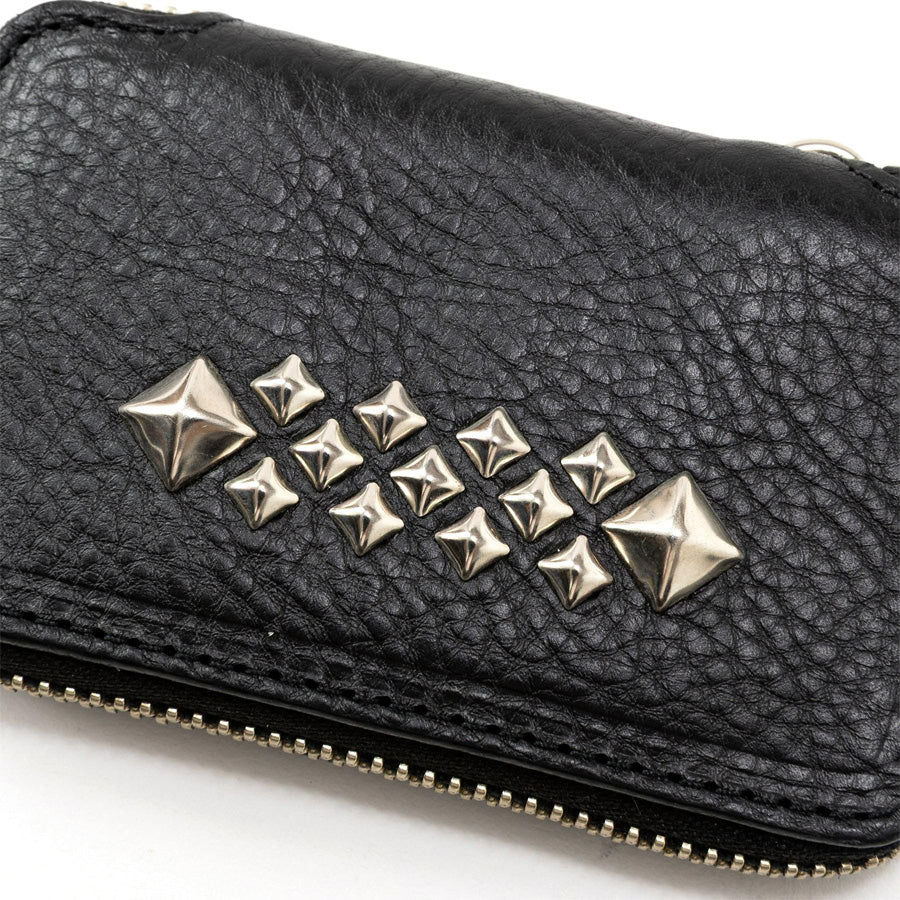CALEE(キャリー) / スタッズレザーコインケース / STUDS LEATHER COIN CASE - BLACK / CL-26SS011LE
