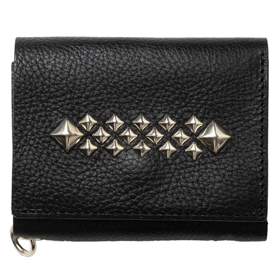 CALEE(キャリー) / スタッズレザーマルチウォレット / STUDS LEATHER MULTI WALLET - BLACK / CL-26SS021LE