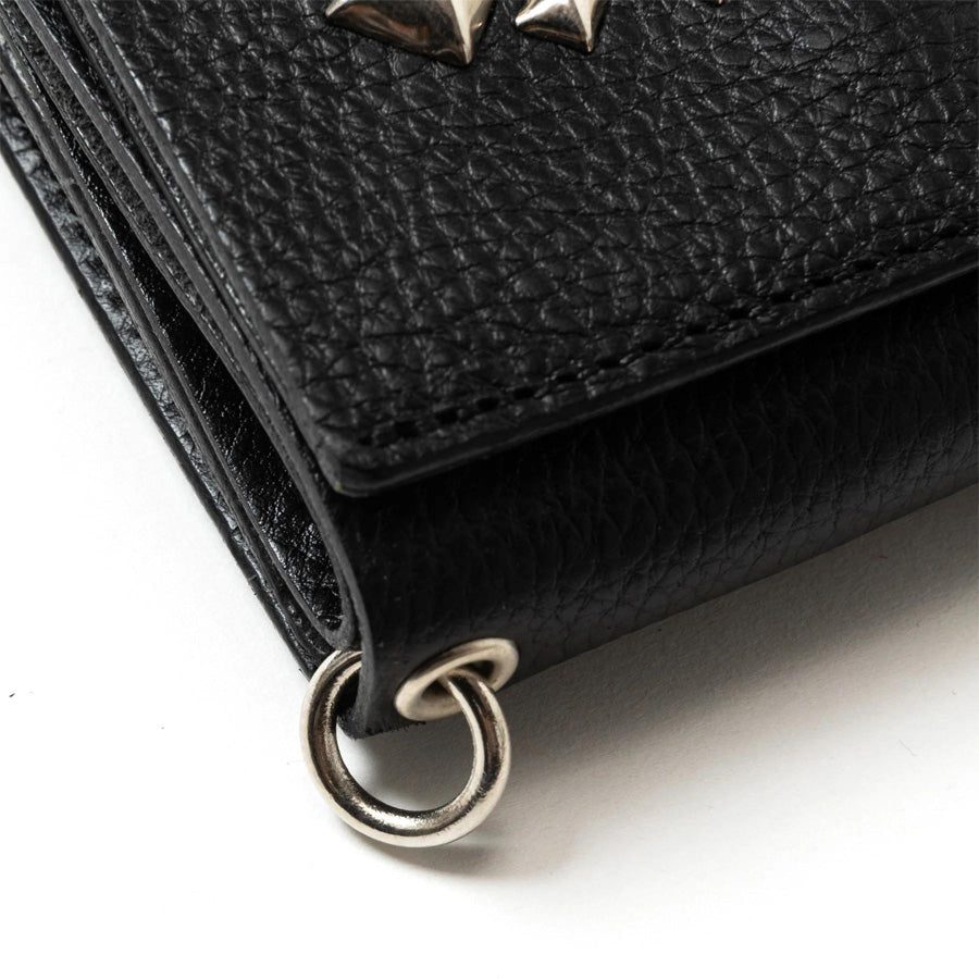 CALEE(キャリー) / スタッズレザーマルチウォレット / STUDS LEATHER MULTI WALLET - BLACK / CL-26SS021LE
