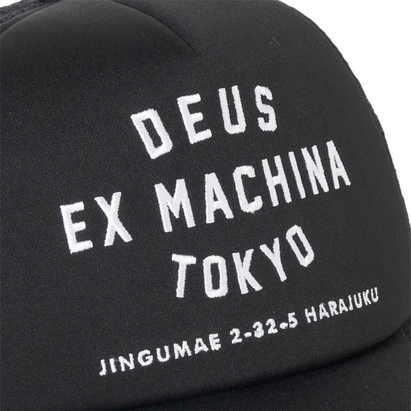 DEUS EX MACHINA ( デウスエクスマキナ ) / メッシュキャップ 帽子 / HARAJUKU ADDRESS TRUCKER - BLACK / D263MHA114 / メンズ