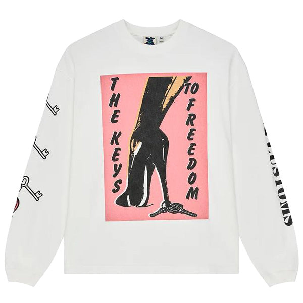 DEUS EX MACHINA ( デウスエクスマキナ ) / ロンT 長袖Tシャツ / LOCKET OS LS TEE - VINTAGE WHITE / D263UTS725