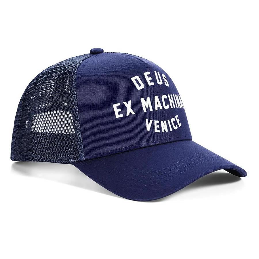 DEUS EX MACHINA ( デウスエクスマキナ ) / メッシュキャップ 帽子 / VENICE ADDRESS TRUCKER - MECHANIC BLUE / D263MHA113 / メンズ