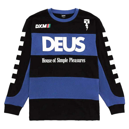 DEUS EX MACHINA ( デウスエクスマキナ ) / ジャージー 長袖 / VILANDER MOTO JERSEY - MECHANIC BLUE / D263MLT149 / メンズ