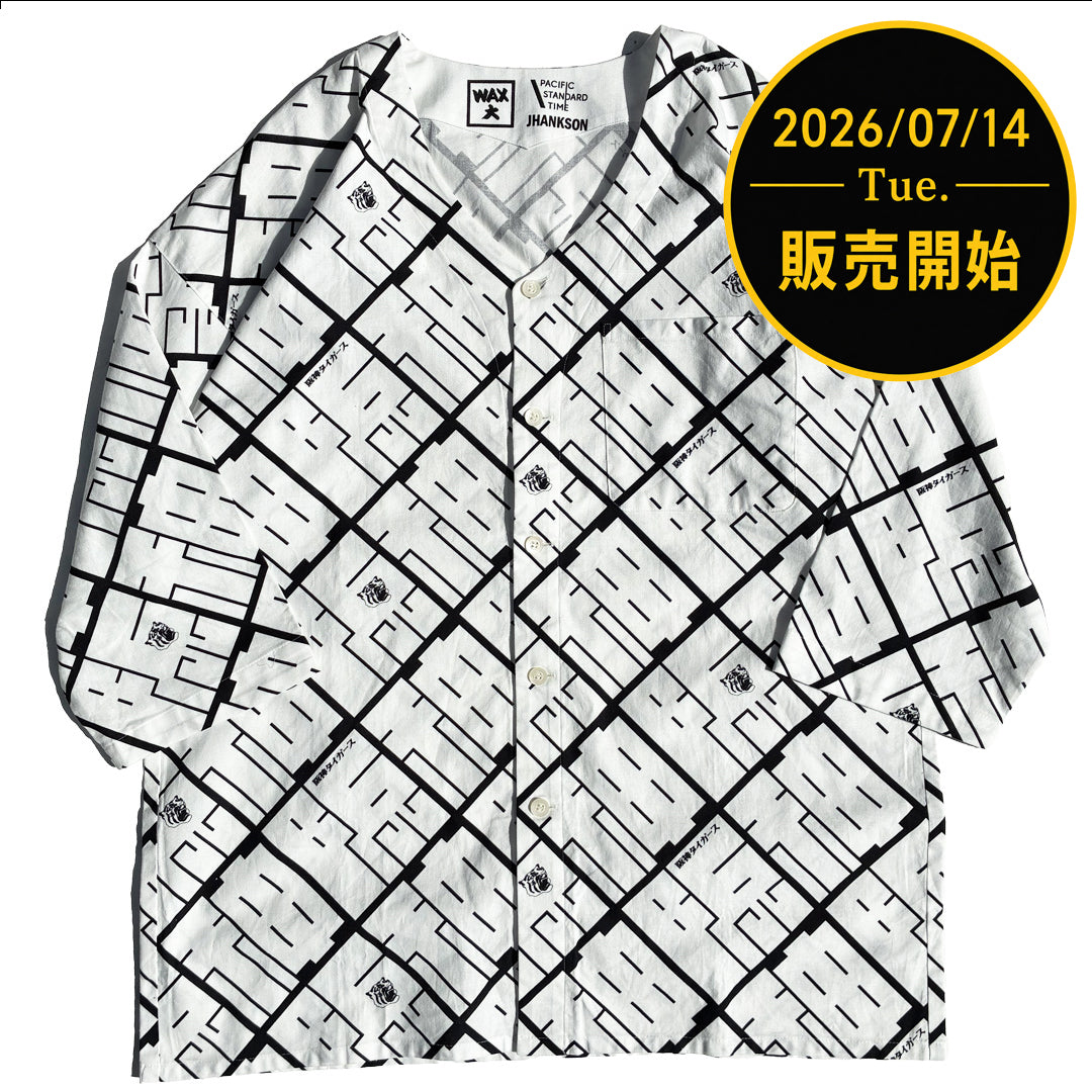 [2026/07/14 発売開始] 阪神タイガース x JHANKSON x PST x WAX / 鯉口シャツ / Koikuchi-shirts Kaku-ji Hanshin / 日本製
