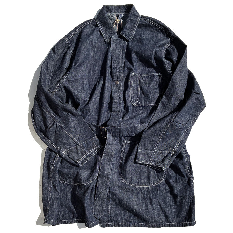 IMPRESTORE (インプレストア) / デニム ショップコート / SHOP COAT(6.5oz selvedge denim)  - BLUE DENIM VINTAGEWASH  / CBC-ImSt-113- Mario-6.5oz / メンズ