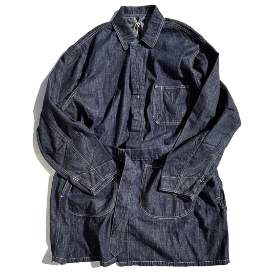 IMPRESTORE (インプレストア) / デニム ショップコート / SHOP COAT(6.5oz selvedge denim)  - BLUE DENIM VINTAGEWASH  / CBC-ImSt-113- Mario-6.5oz / メンズ