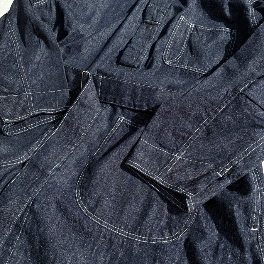 IMPRESTORE (インプレストア) / デニム ショップコート / SHOP COAT(6.5oz selvedge denim)  - BLUE DENIM VINTAGEWASH  / CBC-ImSt-113- Mario-6.5oz / メンズ