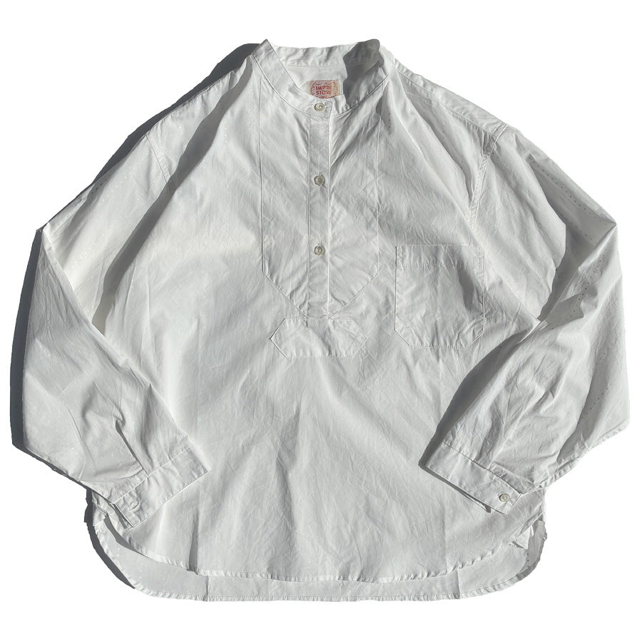 IMPRESTORE (インプレストア) / バンドカラーシャツ プルオーバーシャツ / Stripe Shirt - WHITE / メンズ