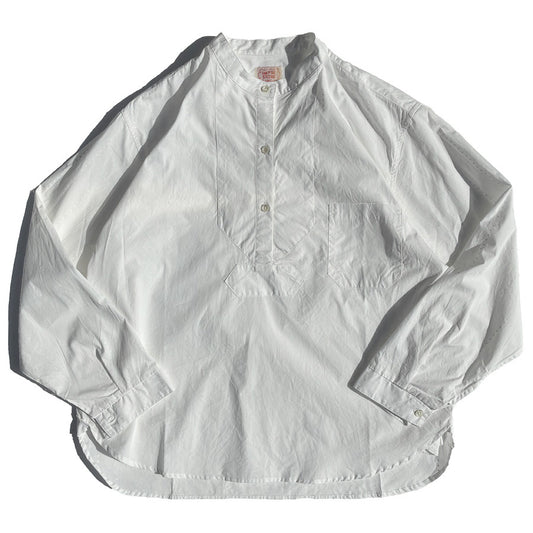 IMPRESTORE (インプレストア) / バンドカラーシャツ プルオーバーシャツ / Stripe Shirt - WHITE / メンズ