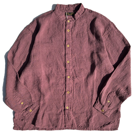 NASNGWAM (ナスングワム) / リネンシャツ 長袖 / LIBERAL SHIRTS - SMOKE PURPLE / S2637107 / 日本製 メンズ