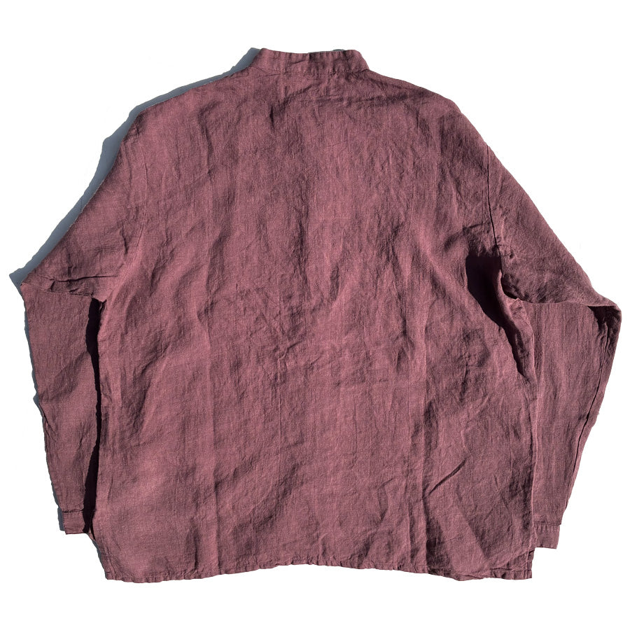 NASNGWAM (ナスングワム) / リネンシャツ 長袖 / LIBERAL SHIRTS - SMOKE PURPLE / S2637107 / 日本製 メンズ