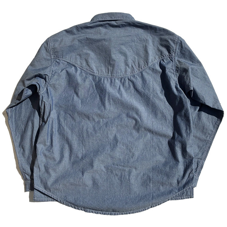 NASNGWAM (ナスングワム) / プルオーバーシャツ 長袖 / BRIGHT PULL - BLUE / S2659101 / 日本製 メンズ