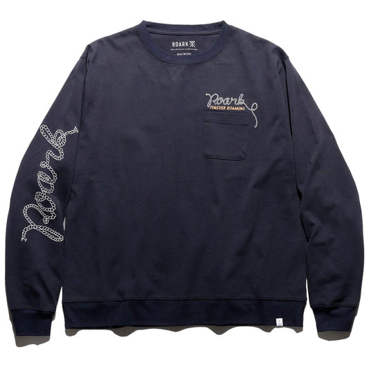ROARK (ロアーク) /  長袖Tシャツ ロンT / "ROAMIG" 14oz H/W L/S TEE - DARK NAVY / RLTJHW1251 / メンズ