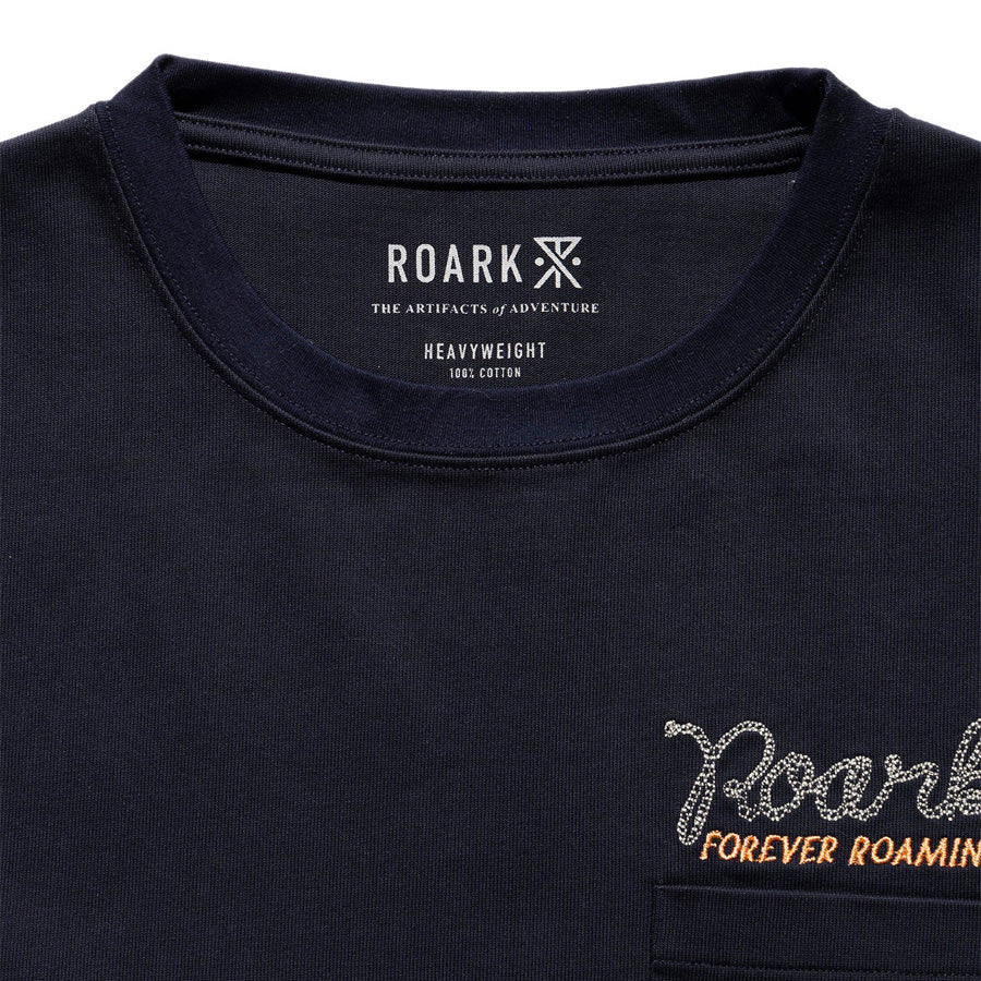 ROARK (ロアーク) /  長袖Tシャツ ロンT / "ROAMIG" 14oz H/W L/S TEE - DARK NAVY / RLTJHW1251 / メンズ