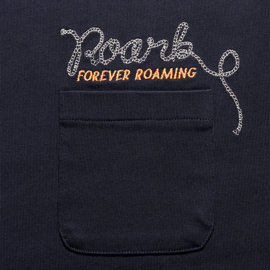 ROARK (ロアーク) /  長袖Tシャツ ロンT / "ROAMIG" 14oz H/W L/S TEE - DARK NAVY / RLTJHW1251 / メンズ