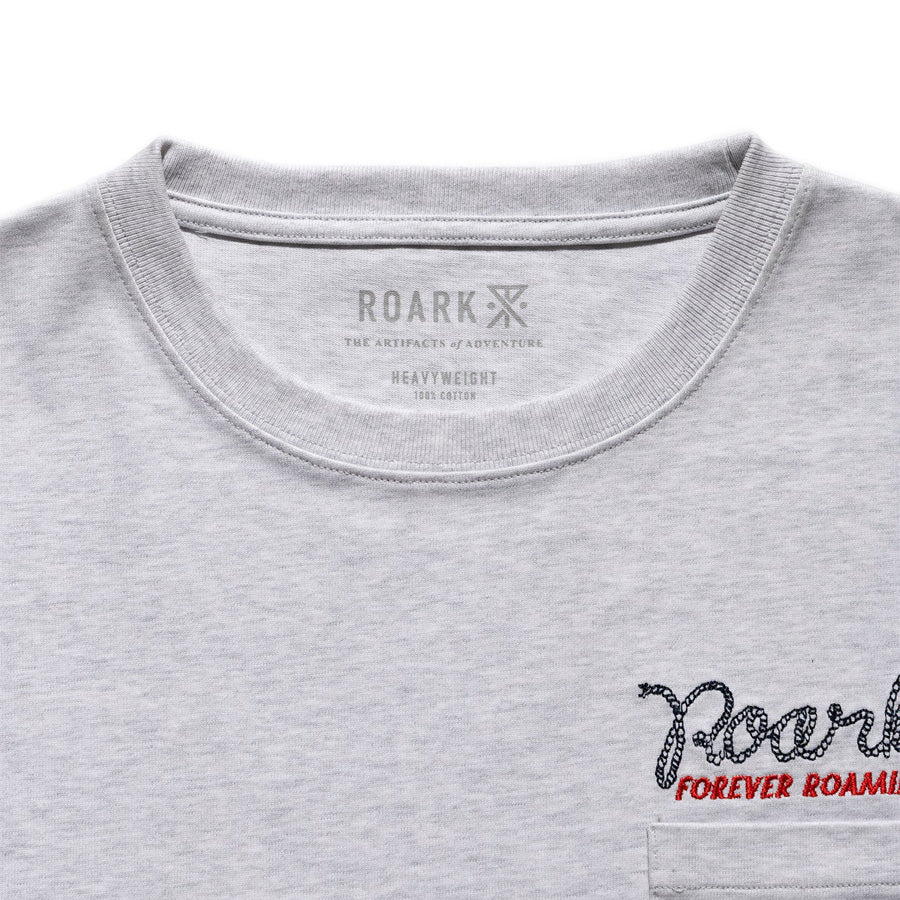 ROARK (ロアーク) /  長袖Tシャツ ロンT / "ROAMIG" 14oz H/W L/S TEE - HEATHER GREY / RLTJHW1251 / メンズ
