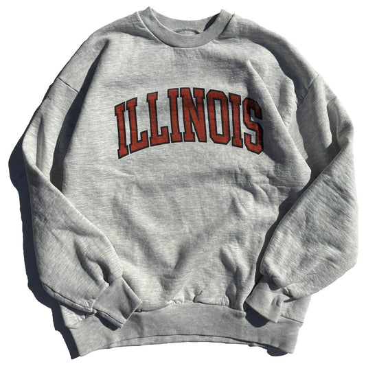 SLOPPY(スラッピー) / クルーネック スウェット トレーナー / ILLINOIS SWEAT - ASH x BLACK ORANGE / メンズ / MADE IN USA アメリカ製