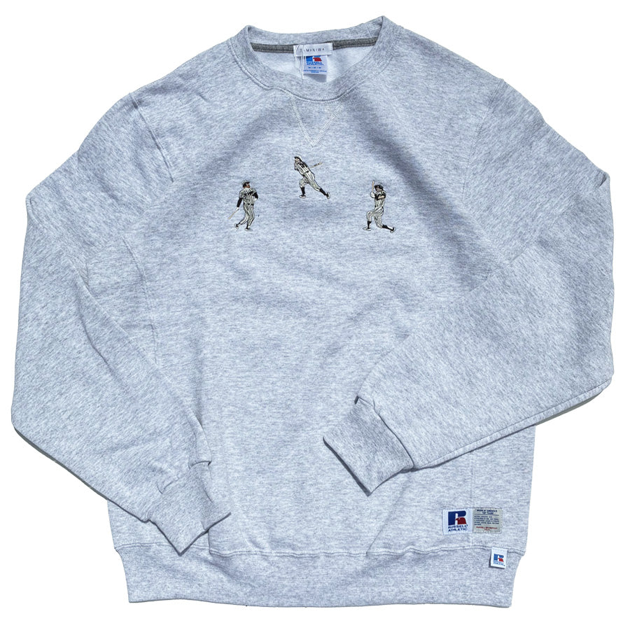 TAMANIWA (タマニワ) / 裏起毛スウェットトレーナー クルーネック / 3 HOME RUN SWEAT - ASH / TR-5-ASH / メンズ