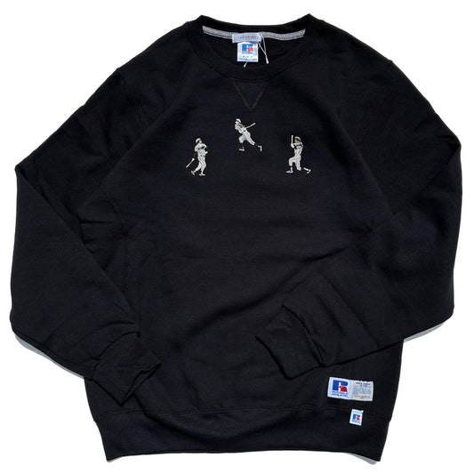 TAMANIWA (タマニワ) / 裏起毛スウェットトレーナー クルーネック / 3 HOME RUN SWEAT - BLACK / TR-5-BLACK / メンズ