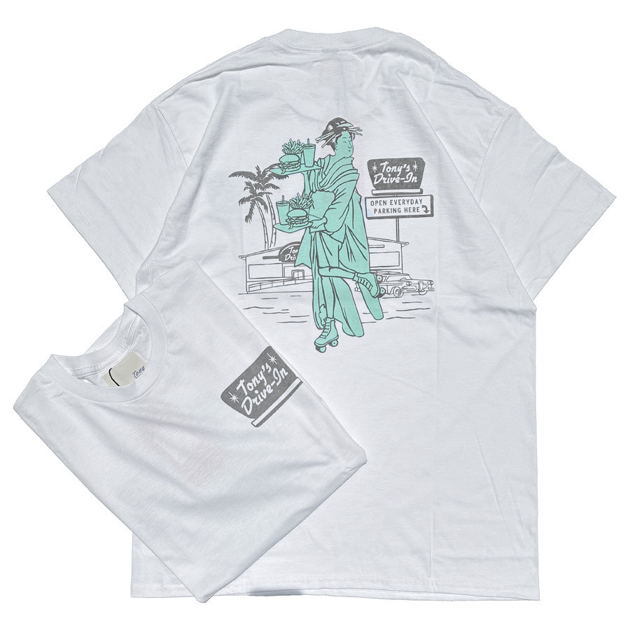 Tony Taizsun(トニー タイズサン) / 半袖シャツ Tシャツ / UKIYOE DRIVE IN TEE - WHITE / 26LS-006 / メンズ