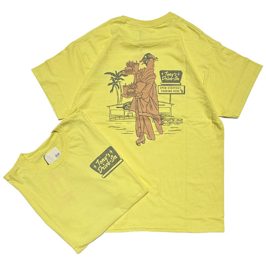 Tony Taizsun(トニー タイズサン) / 半袖シャツ Tシャツ / UKIYOE DRIVE IN TEE - YELLOW / 26LS-006 / メンズ (コピー)