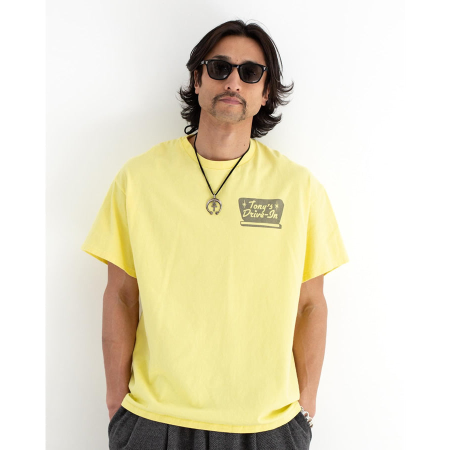 Tony Taizsun(トニー タイズサン) / 半袖シャツ Tシャツ / UKIYOE DRIVE IN TEE - YELLOW / 26LS-006 / メンズ (コピー)