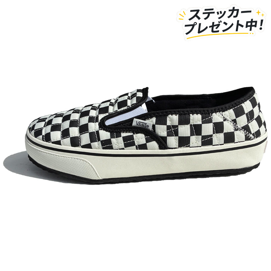 VANS バンズ ヴァンズ / 中綿入り スリッパ スリッポン スニーカー / SLIP-ER 2 - BLACK(CHECKERBOARD) x CLASSIC WHITE / VN0A4UWOIB8