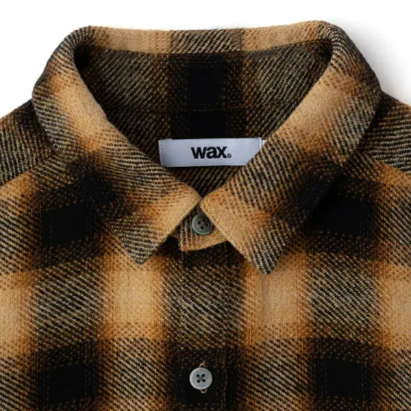WAX(ワックス)  / 長袖チェック 厚手ネルシャツ /  CHECK HEAVY WEIGHT POCKET SHIRTS - YELLOW / WX-0543 / メンズ THM 日本製