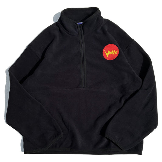 WAX(ワックス)  / ハーフジップフリースジャケット / HALF ZIP FLEECE JACKET - BLACK / WX-0545 / メンズ THM