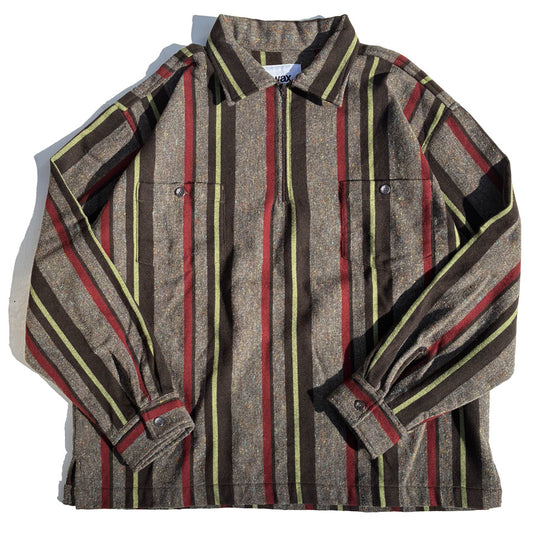 WAX(ワックス)  / 長袖  メキシカンシャツ /  HALF ZIP MEXICAN SHIRTS  / WX-0541 / メンズ THM 日本製