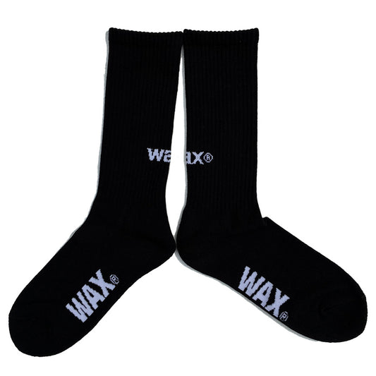 WAX(ワックス) / ソックス 靴下 / WAX LOGO SOCKS - BLACK / WX-0457 / メンズ  THM