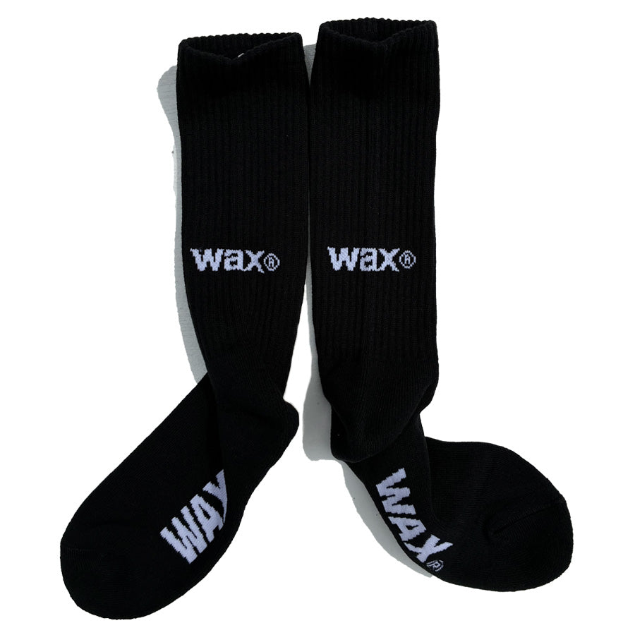 WAX(ワックス) / ソックス 靴下 / WAX LOGO SOCKS - BLACK / WX-0457 / メンズ  THM