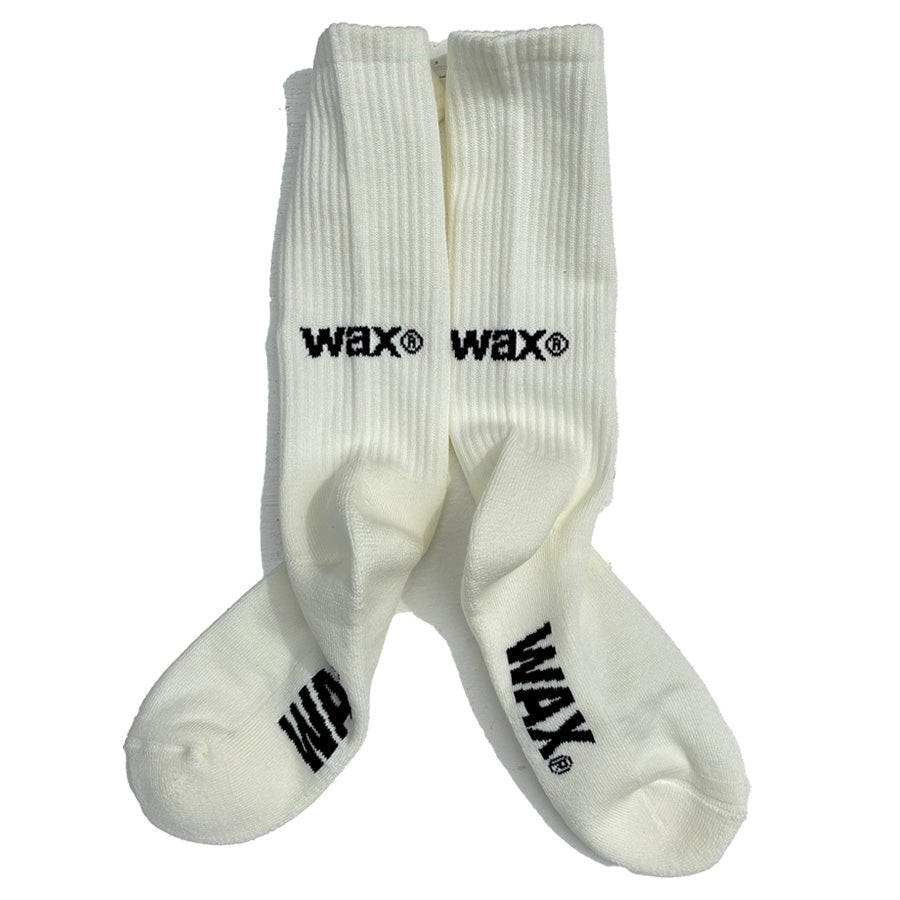 WAX(ワックス) / ソックス 靴下 / WAX LOGO SOCKS - WHITE / WX-0457 / メンズ  THM