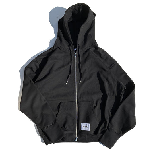 WAX(ワックス) / リフレクティブジップフーディー パーカー / Reflective zip hoodie - Black / WX-0534 / メンズ THM