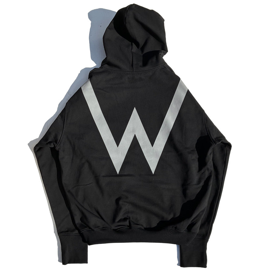WAX(ワックス) / リフレクティブジップフーディー パーカー / Reflective zip hoodie - Black / WX-0534 / メンズ THM