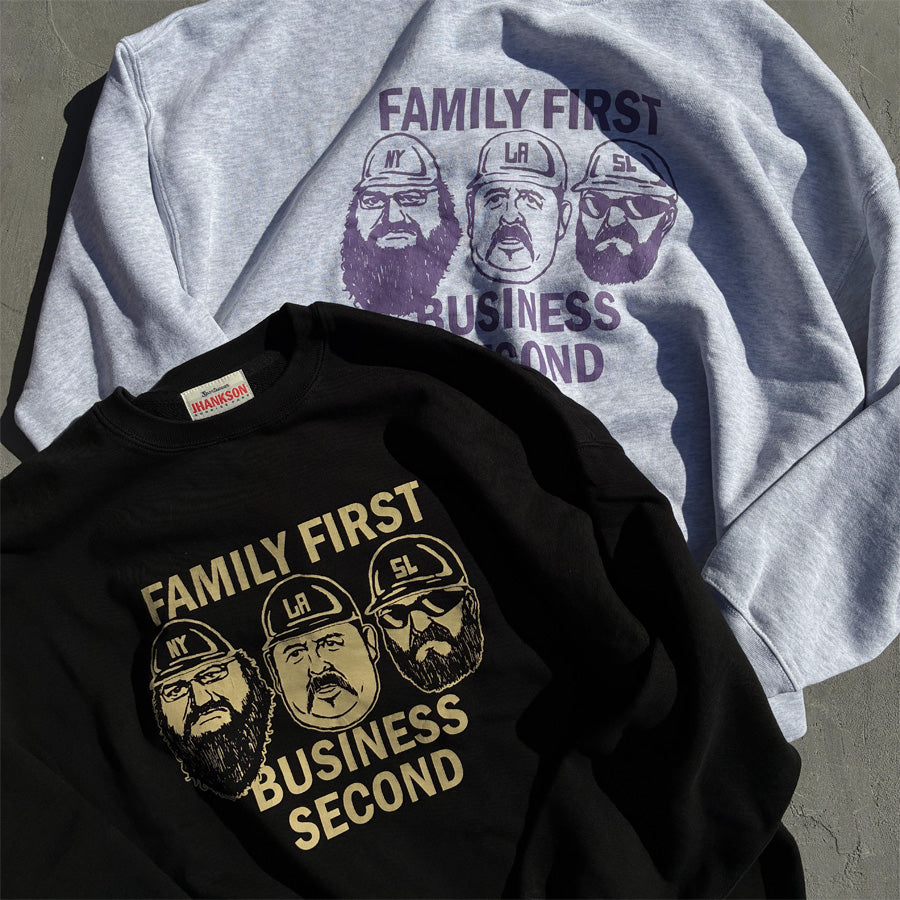 JHANKSON(ジャンクソン) / スウェットクルーネック トレーナー / FAMILY FIRST CREW SWEAT - BLACK / JH26AW-013CS / メンズ