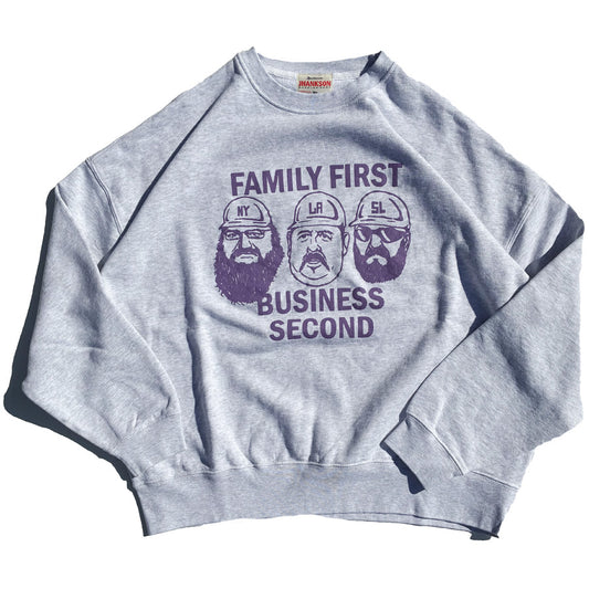 JHANKSON(ジャンクソン) / スウェットクルーネック トレーナー / FAMILY FIRST CREW SWEAT - ASH / JH26AW-013CS / メンズ