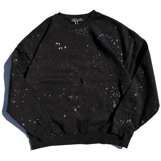 NASNGWAM (ナスングワム) / スウェットクルーネック トレーナー / GALAXY CREW - BLACK / C0915902
